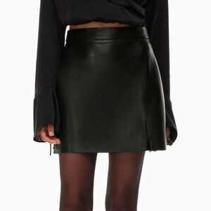 Aritzia Wilfred Faux Leather Mini Skirt